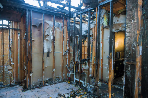 Professional Fire Damage Removal technician working in South Zanesville, OH
